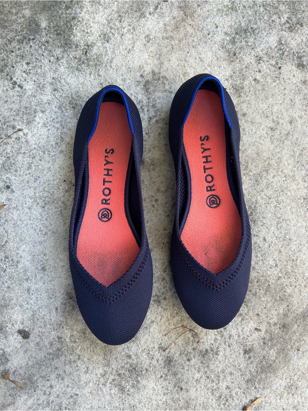 Rothy’s Maritime Blue Ballet Flats, size 8.5